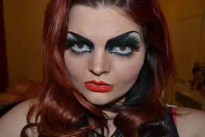 Makeup inspired by the Disney Villain Cruella De Vil.