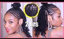 Cornrows X Box Braids Together Natural Hair Protective Style► No Extensions