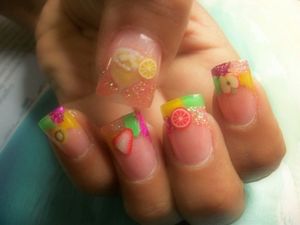 Summer: fruit & margarita's nails!