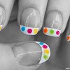 Color Dot French Tip Nails