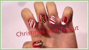 Check out my video on how to do this easy Christmas nail look on my Youtube Channel BeautyMissQ.