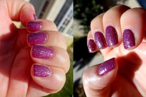 NEW Wet N Wild Megalast Salon Nail Color in "208B Through the Grapevine" with Wet N Wild Wild Shine Nail Color in "435G Sparkled" 