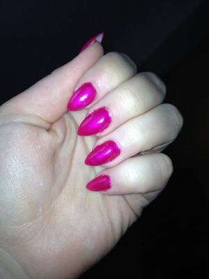 Pink stiletto nails <3 