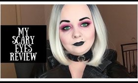 Wednesday Reviews | My Scary Eyes | Green Manson Contact Lenses