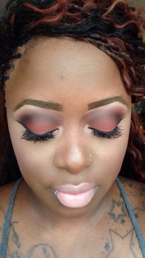 This was just a pretty smoky burnt out orange look. Great for any night out look. 