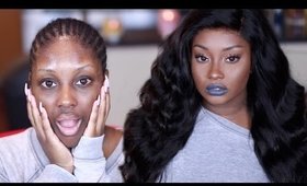 Get Ready with Me | Mixing Warm & Cool Tones + Slaying My InHairCo Frontal Wig  |  Makeupd0ll