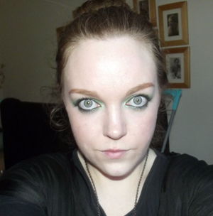 This is the make up I wore for St. Patrick's day. I am a quarter Irish! ;)