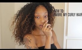 How I Ombre My Curly Hair!😱