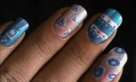 Magic nails- Blue Lagoon-easy nail art for short & long nails- nail art tutorial- beginners designs