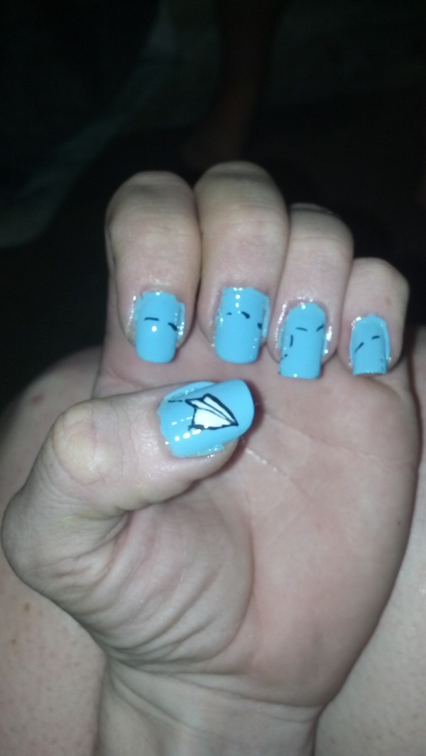 Paper Airplane Nails Jessica G.'s Photo Beautylish