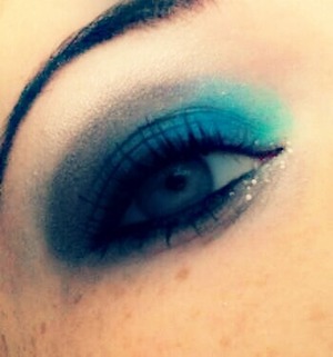 And you guys said blue eyeshadow is trashy... This is only my second makeup lopk sorry cx