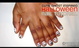 Cute Ghost Inspired Halloween Nail Tutorial