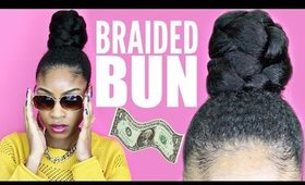 Braided Bun with Kanekalon Hair► Natural Hair Protective Styles