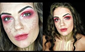 Metallic Freckles, GOLD & RED Fall Makeup Tutorial | Collab with Beauty by Jannelle