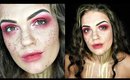 Metallic Freckles, GOLD & RED Fall Makeup Tutorial | Collab with Beauty by Jannelle