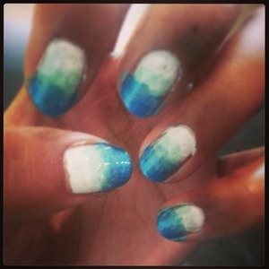 blue-mint-white ombre