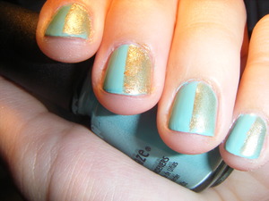 To see how I did this click here: http://haleygp.blogspot.com/2011/07/gilded-little-blue-nails.html
