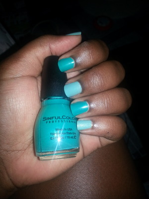 I love this combination... Rise and Shine and Mint Apple from Sinful Colors