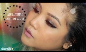 Everyday simple smokey eye makeup | vaniitydoll