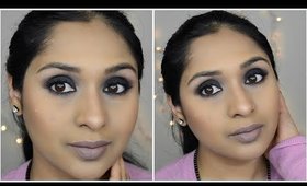 Black Smokey Eye Makeup + Nude Lips | deepikamakeup