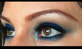 Blue smokey eye look 2014 using Bh Cosmetics