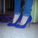 my purple high heels