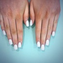 Cute white acrylics on a client 💅