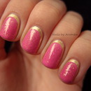 Glitter Golden Ruffian Manicure