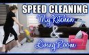 CLEANING MOTIVATION | CLEAN WITH ME | KITCHEN & LIVING ROOM