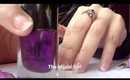 Purple & Green Nails With Konad