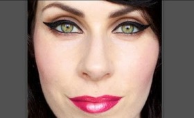 Uplifting Cat-eye liner & 3-D Lips Makeup Tutorial.