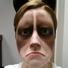 Grumpy Cat Halloween makeup.