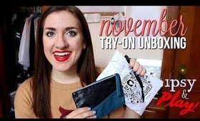 November Ipsy and Sephora Play Try On Unboxing! | tewsimple