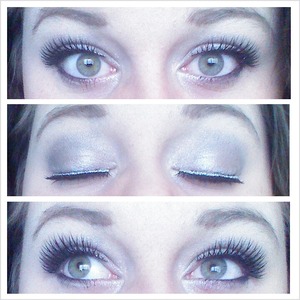 I'm going to a sweet sixteen tonight and welp. this is what I did for my eyes this morning(: