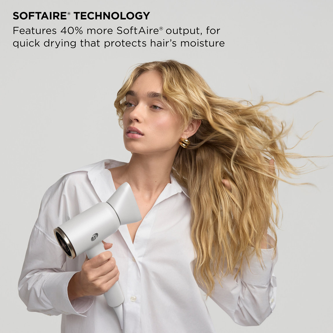 T3 Aire IQ Intelligent Hair Dryer Clay White | Beautylish