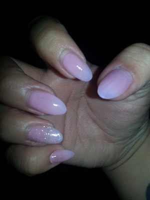 light pink stiletto nails