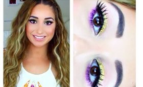 Purple and gold eyeshadow tutorial
