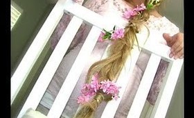 Rapunzel 'Tangled' braided hair tutorial for halloween!  I Naturesknockout.com