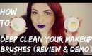 How to: Deep clean your makeup brushes | clean brushes shampoo | demo & review | MRamosMUA