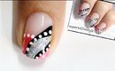 Abstract French Tip Manicure! Easy Nail Art Designs