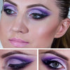 Purple lavender look with glitter