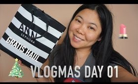 VLOGMAS DAY 01 🎄I GOT A SEPHORA GRATIS BLIND BAG TODAY | MakeupANNIMAL #ANNventures