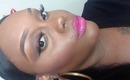 Copper Brown Sparkle + Pink Lips Makeup Tutorial | MakeupByMella89
