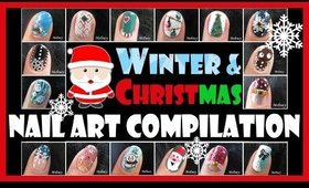 WINTER & CHRISTMAS HOLIDAY NAIL ART COMPILATIONS | MELINEY HOW TO FULL TUTORIAL