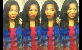 Blue Flame Hair / Blue ombre