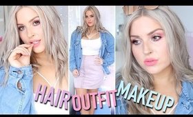 Get Ready With Me! SPRING EDITION ♡ Makeup, Outfit & Hair!