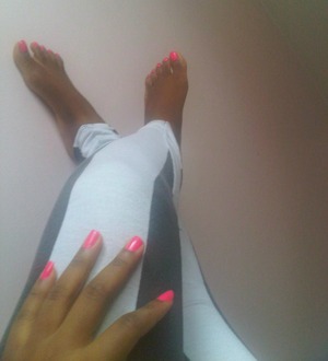 It was a relaxed day and thought I get my pink on. 