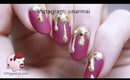 Golden Christmas drips nail art tutorial