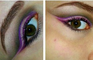 Make up violet and green