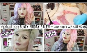 VP Fashion Black Friday Sale + How I Dyed My Pastel Pink & Lavender Hair Extensions